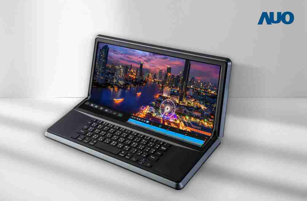 口袋牛店14.6吋Micro LED折迭显示屏幕，，搭配半径4mm的弯折绞炼，，，以及高画素、、高亮度、、高对比度的显示技术特点，，即便在大视角下仍保有绝佳色相与亮度