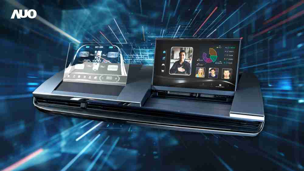 口袋牛店Micro LED Display HMI解决方案打造透明Micro LED前座仪表，，呈现信息并保留驾驶视野开阔；亦为副驾驶座乘客打造收放自如的Micro LED屏幕，，，，在不影响显示质量的前提于显示区内建镜头，，，让用户能与视讯对象直接眼神接触，，，，提供绝佳的双向沟通体验